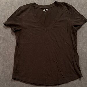 LOFT Classic Black V-Neck Tee